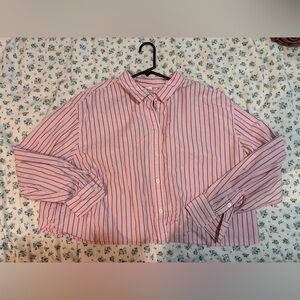 GAP Pink and White Striped Shirt y2k look